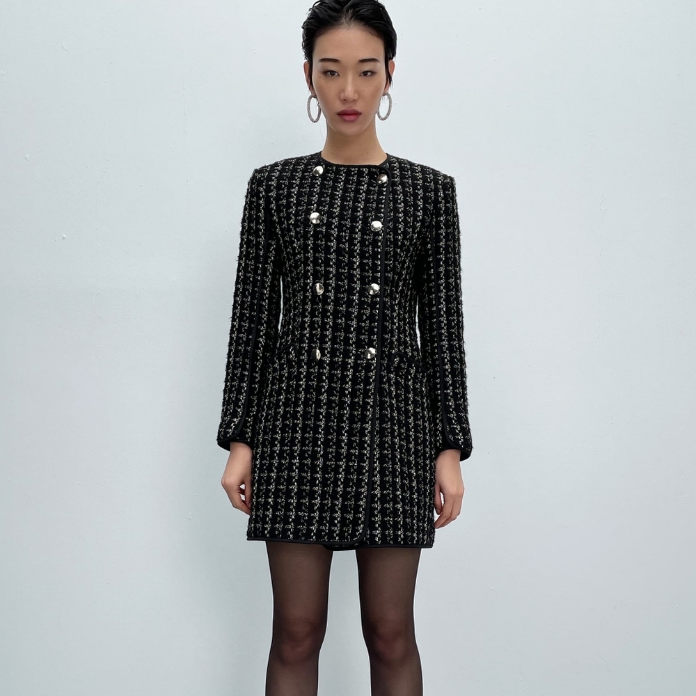 Zara Double-breasted texudure coat